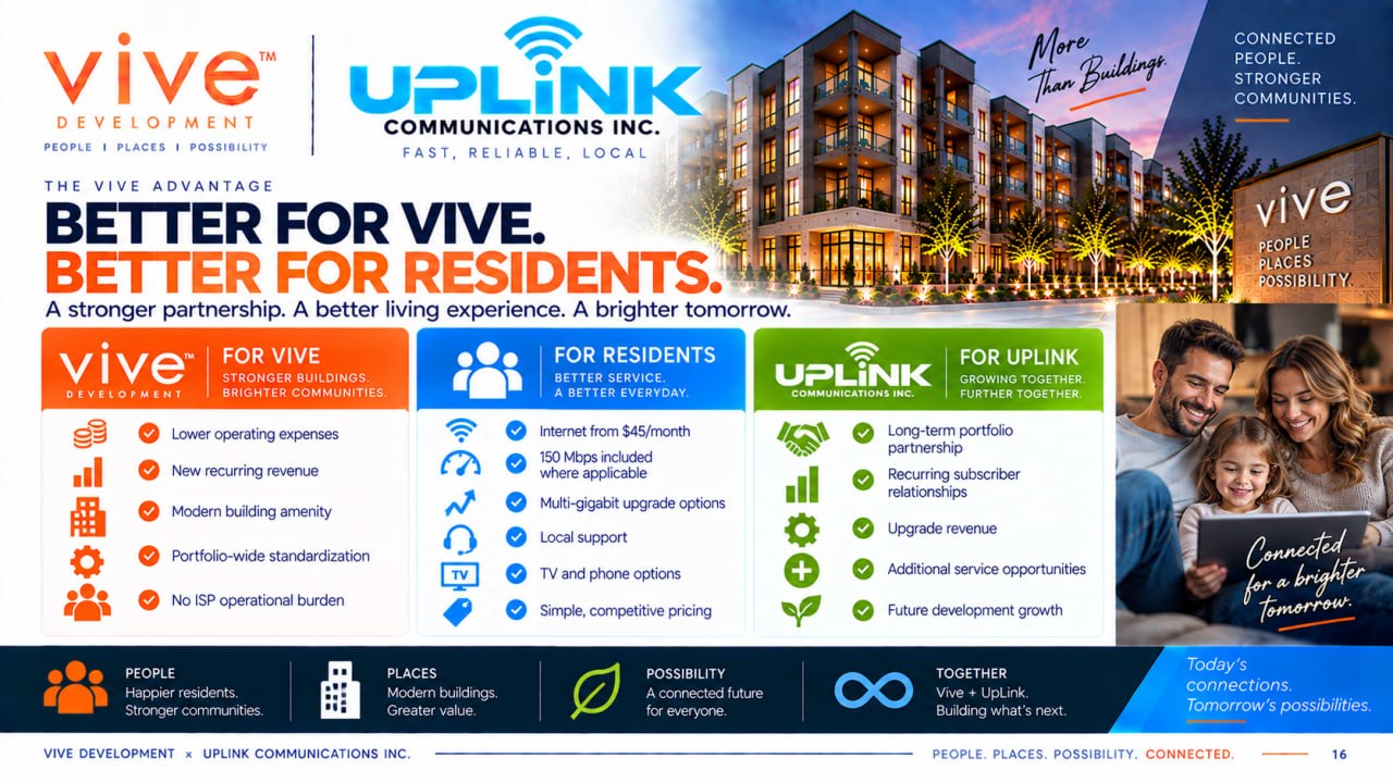 Slide 16 — Better for Vive and residents